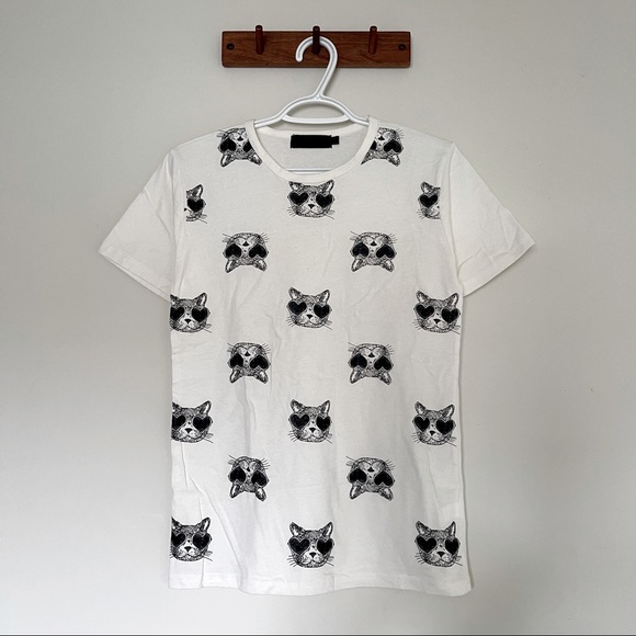 Stylenanda cat print women t-shirt size M - Picture 1 of 3